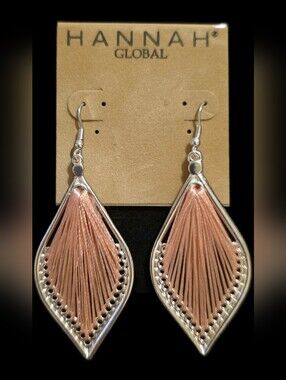 Delicate Threaded Teardrop Dangle Earrings
